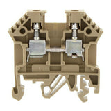 CONTA-CLIP Átmenő sorkapocs TS32/35 1-szintes 32A 0,2-4mm2/érvéghüvely bézs csavaros/ RK 2,5-4 BG 1001.2
