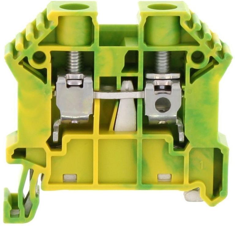 CONTA-CLIP Földelő sorkapocs TS35 1-szintes 0,2-10mm2 zöld-sárga csavaros csavaros SSL 10/2A GNYE 17115.2