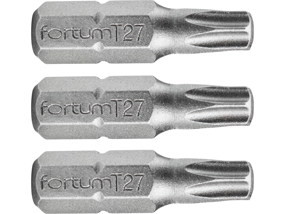 Behajtóhegy TORX, 3 db, S2 acél; T 10×25mm, bliszterben