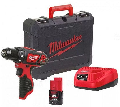 Milwaukee M12 Szuperkompakt fúrócsavarozó, 1x2.0Ah akkuval, töltővel M12 BDD-201C 4933479439