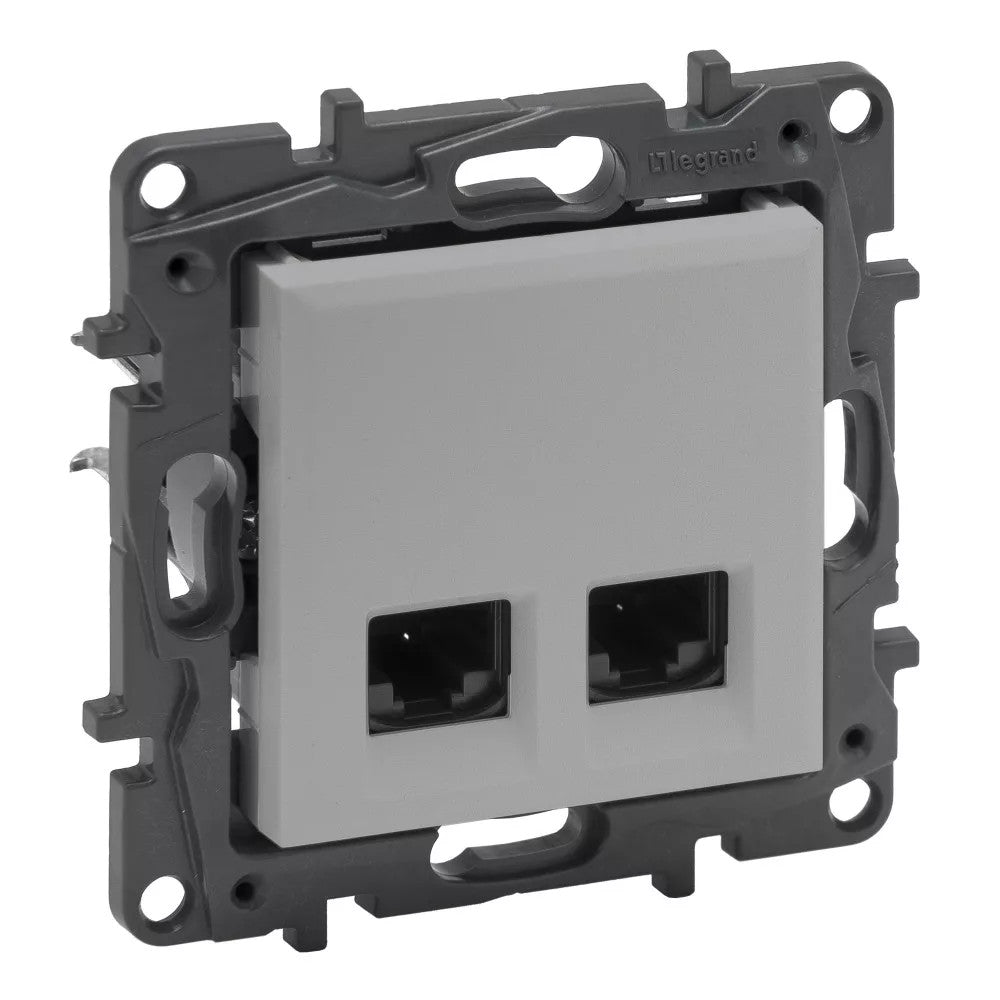 LEGRAND Niloé Step alumínium 2xRJ45 Cat.6 FTP aljzat 863362