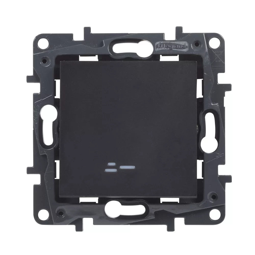 LEGRAND Niloé Step fekete 106 JF váltókapcsoló jelzőfénnyel, 10AX 863516