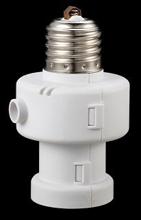 Alkonykapcsolós foglalat beépített kikapcsolás-időzítővel 230V, 50 Hz, E27, 1/2/4/8/12 h, 5-15lux, IP20