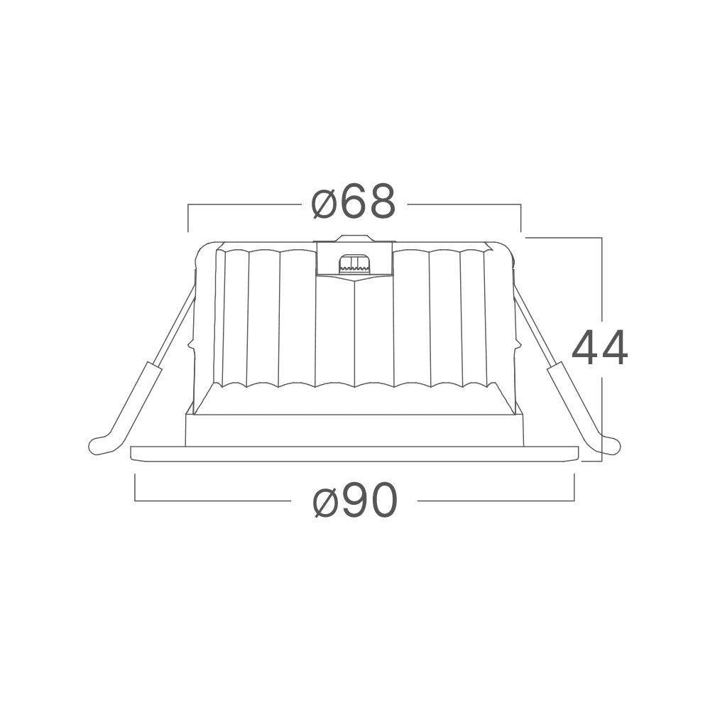 Braytron süllyesztett led lámpa 9W IP54 820Lm 220-240V BD01-10180