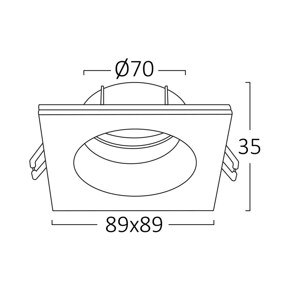Braytron beltéri süllyesztett lámpa 1*35W IP54 BH03-02110