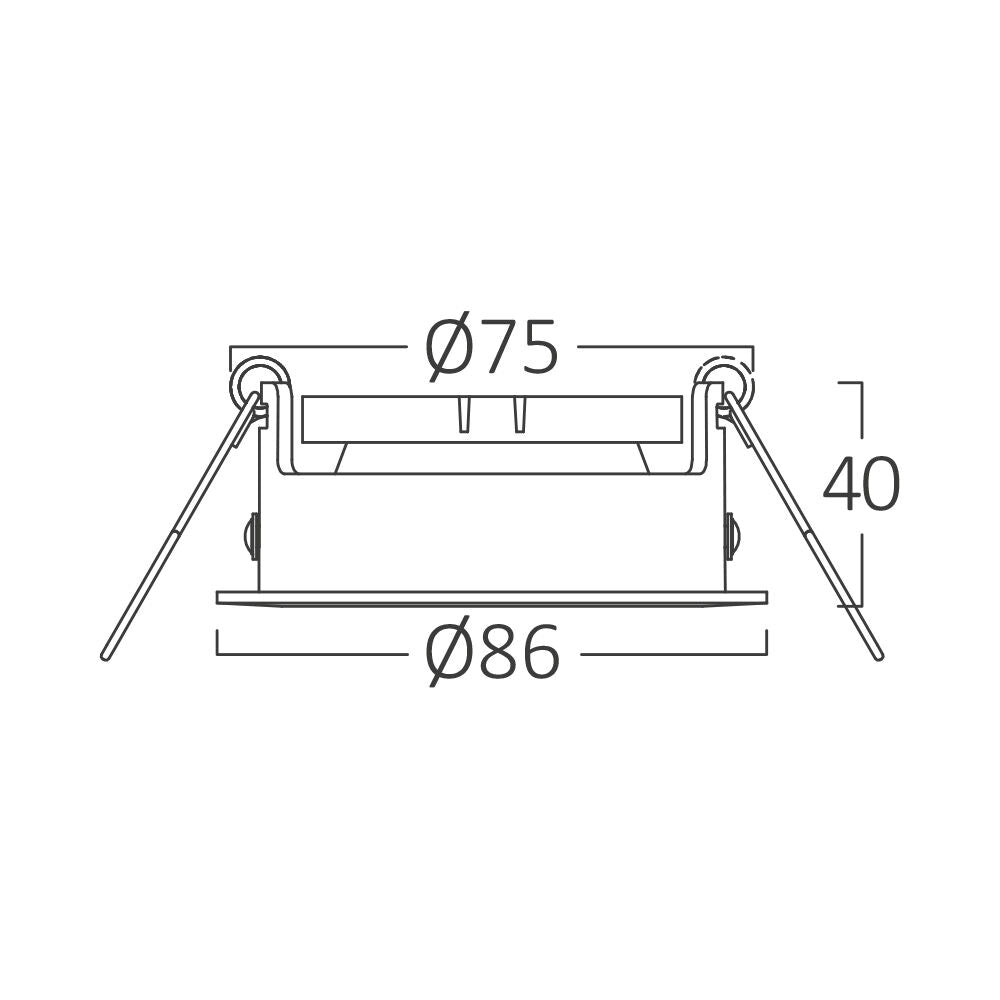 Braytron beltéri süllyesztett lámpa 1*35W IP20 BH03-04090