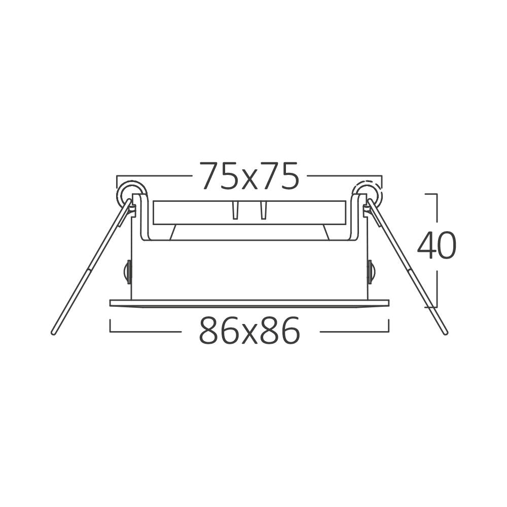 Braytron beltéri süllyesztett lámpa 1*35W IP20 BH03-04100