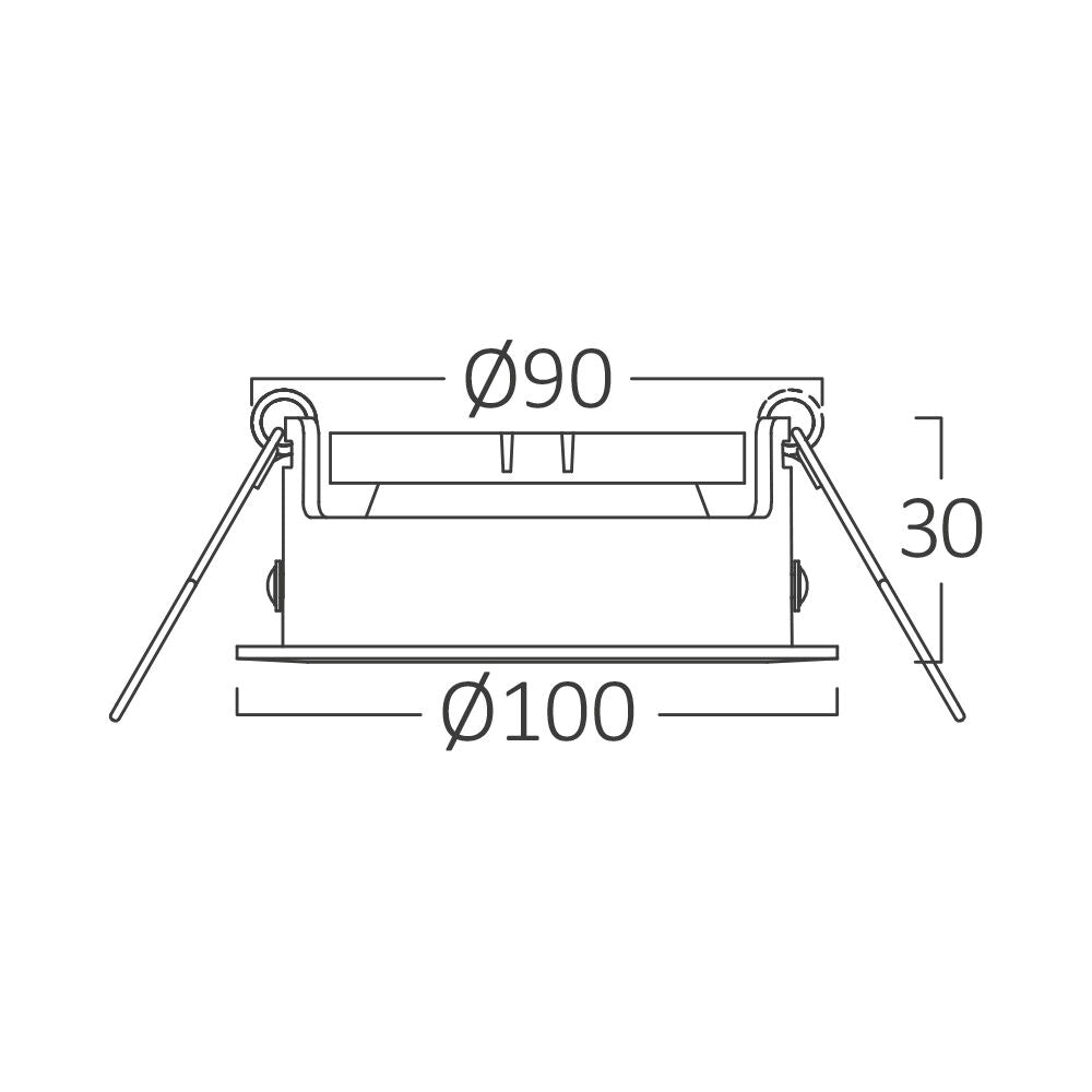 Braytron beltéri süllyesztett lámpa GU10 1*35W IP20 BH03-05010