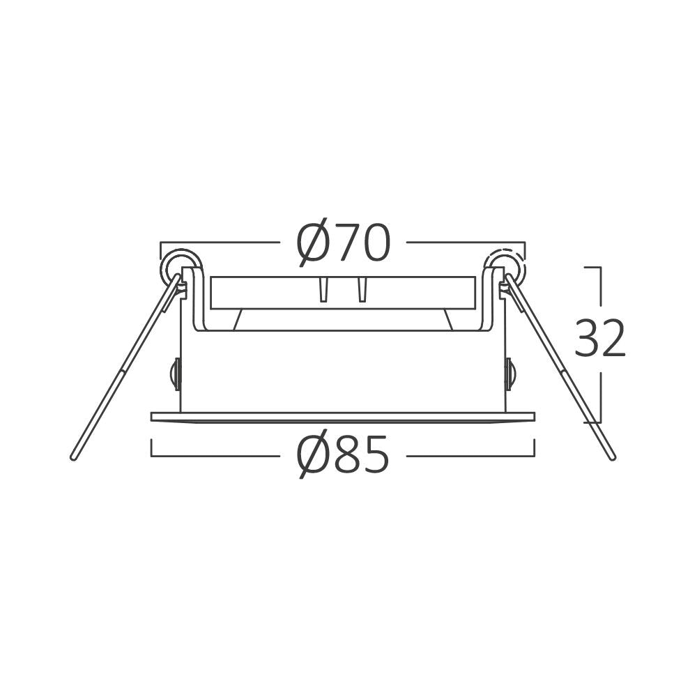 Braytron beltéri süllyesztett lámpa GU10 1*35W IP20 BH03-05116
