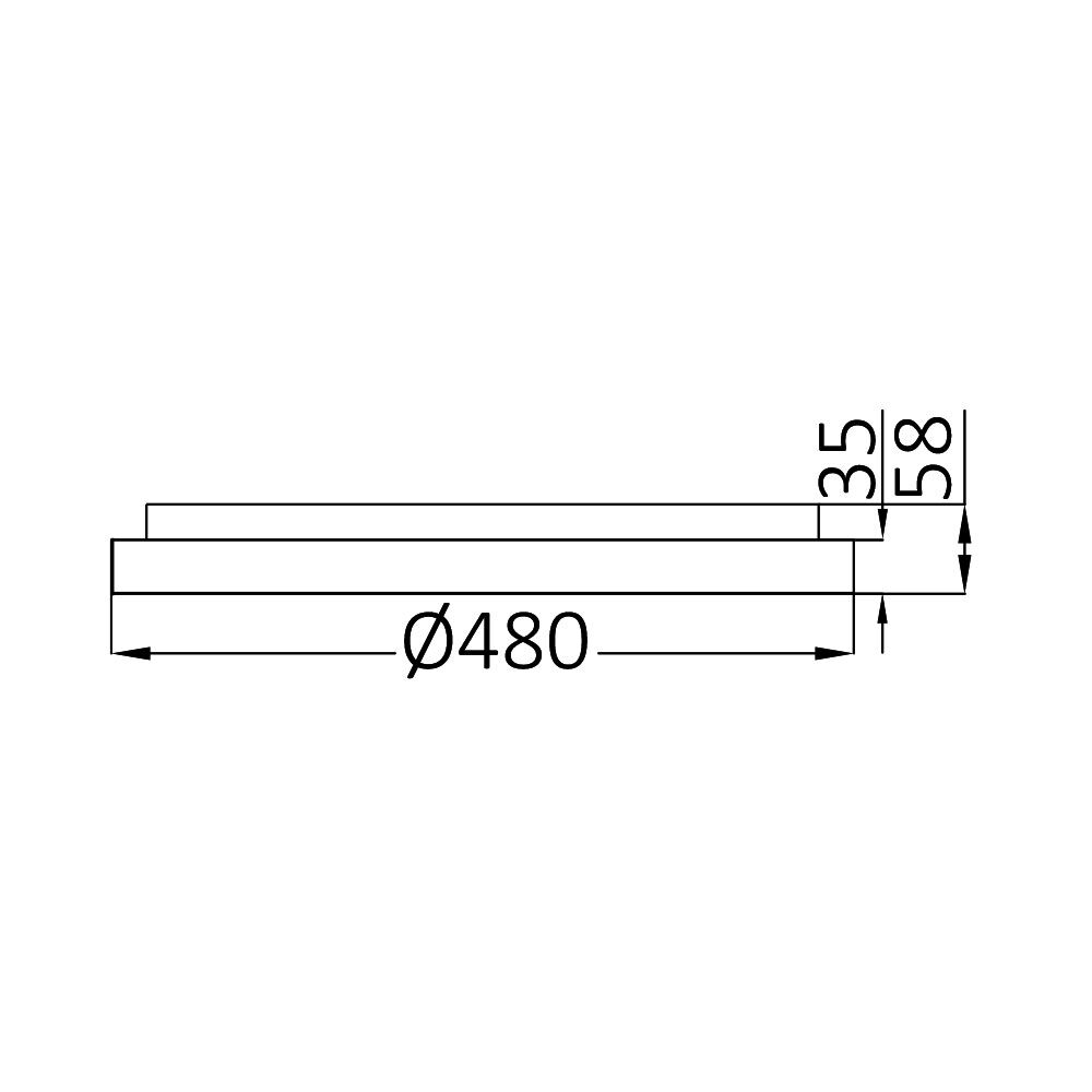 Braytron Led Lámpatest Falonkívüli Fehér 3IN1 36W 4260Lm BH17-00280