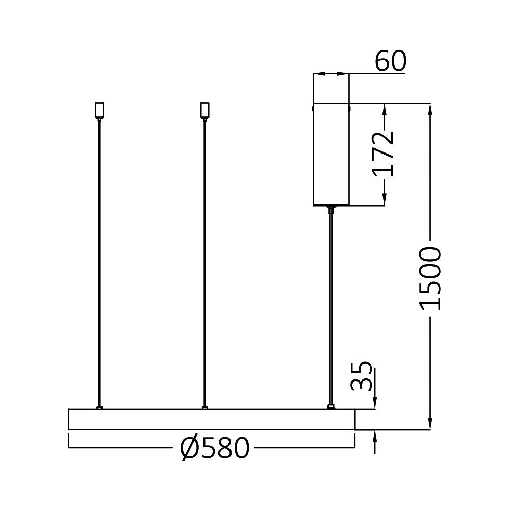 Braytron függeszthető Led lámpa 46W 3IN1 3920lm IP20 220-240V BH17-01381
