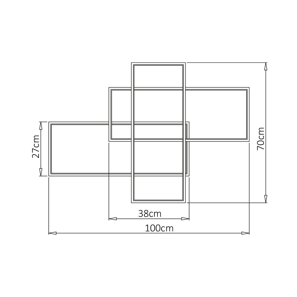 Braytron Led lámpa mennyezeti 80W IP20 230V 3IN1 8800Lm fekete