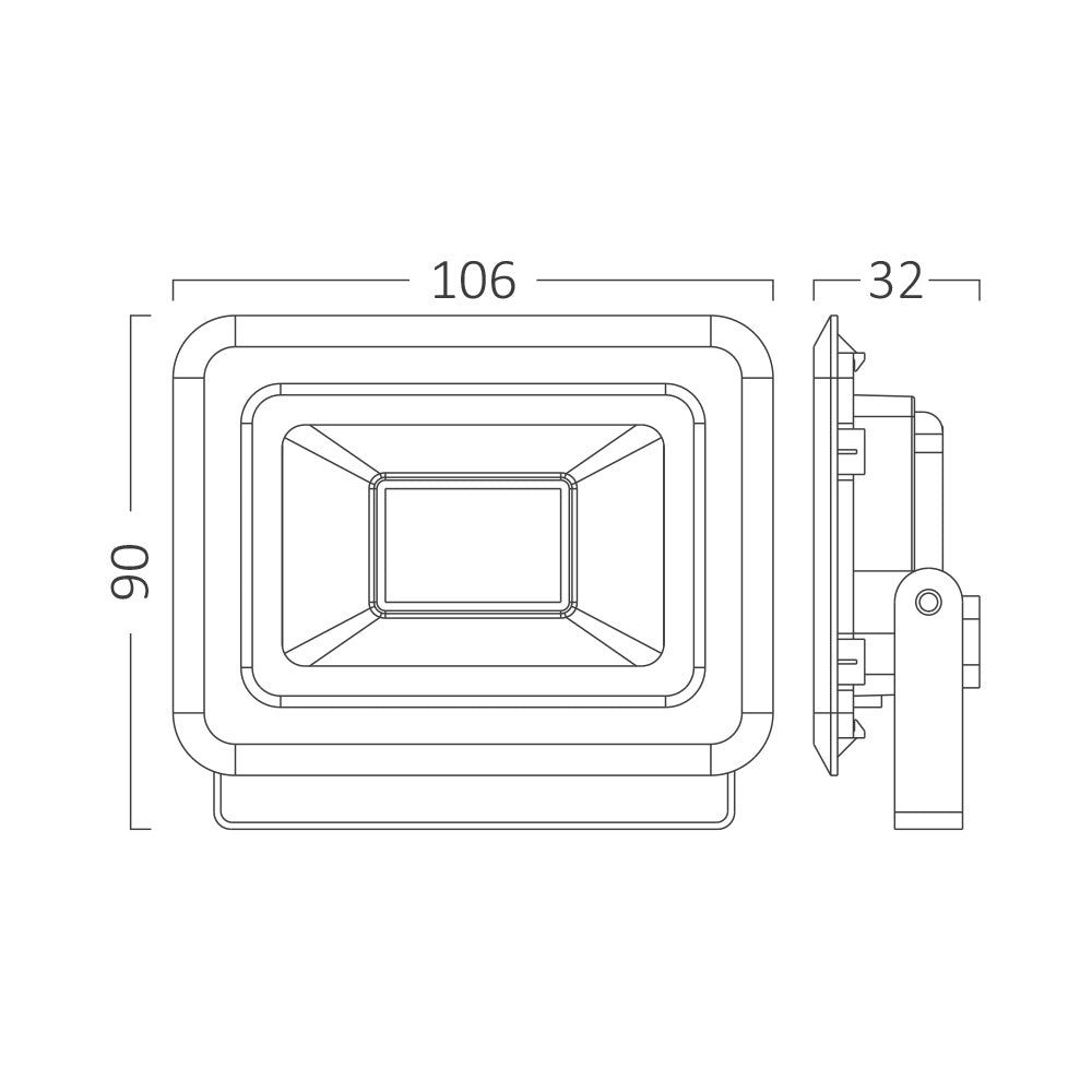 Braytron led reflektor 10W IP65 800Lm 230V Fekete