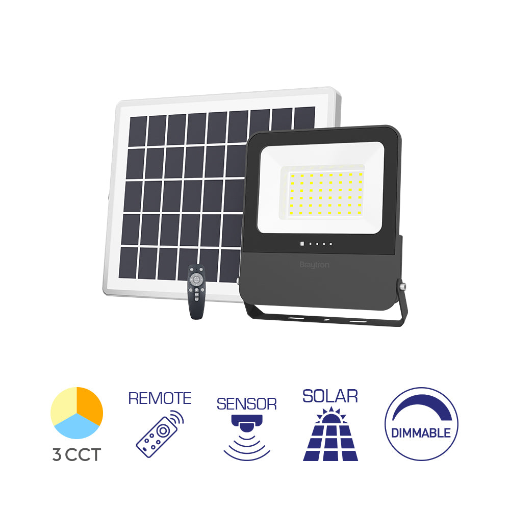 Braytron Led Reflektor Solar 50W 3IN1 IP65 Állítható színhőmérséklettel ,távirányítóval BT64-01881