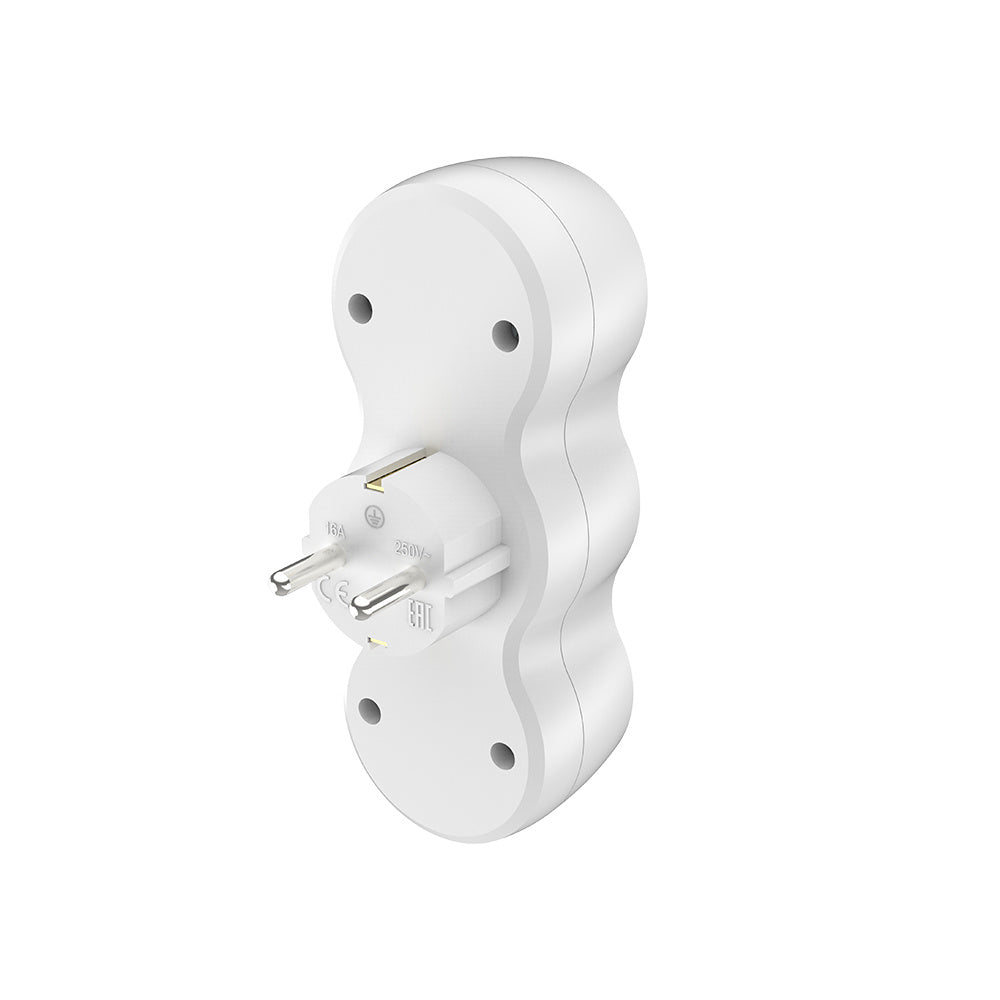 Braytron Dugaljba dugható Hármas elosztó 230-240V Fehér 3680W 16A BY72-02031