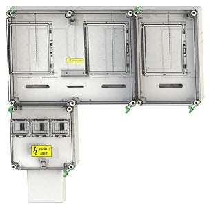 Csatári Plast 1/3F mérőszekrény PVT 7590 Á-V-H Fm-SZ ÁK 1xM63.80A+1xV32+1xH80A légkábeles CSP21.E026ÁK*