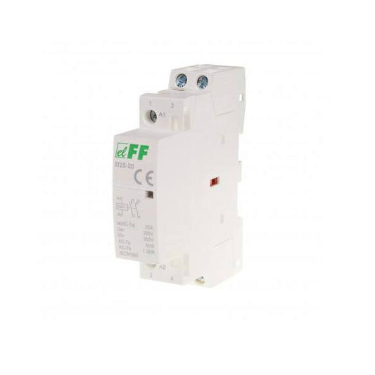 F&F Moduláris kontaktor,mágneskapcsoló 25A, 2NO, 1 modul