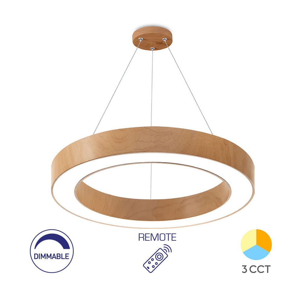 Braytron Led Függeszték,csillár Barna 45W 3IN1 4650lm állítható színhőmérséklettel,távirányitóval ,dimmerelhető.BH16-06297