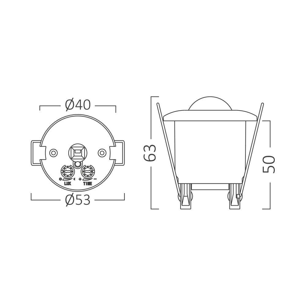 Braytron Mozgásérzékelő 360WFok Ip20 Max.800W Fehér süllyesztett BY31-01040