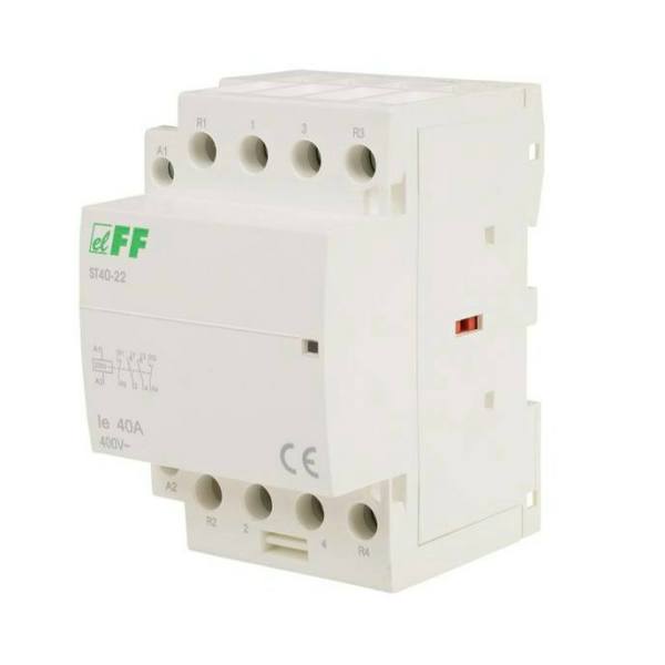 F&F Moduláris kontaktor,mágneskapcsoló 40A, 2NC+2NO, 3 modul