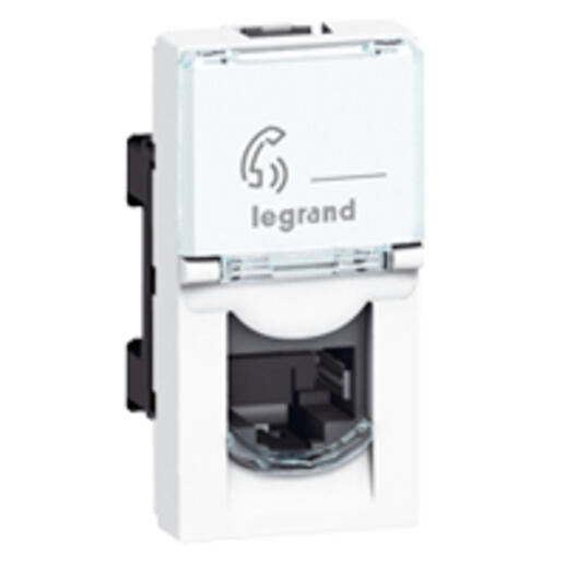 Legrand program Mosaic LCS2 RJ45 aljzat Cat 5e FTP, 1 modul, fehér