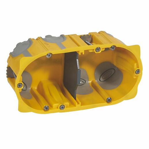 Legrand batibox süllyesztődoboz kettes doboz, gumis, 50 mm 080032