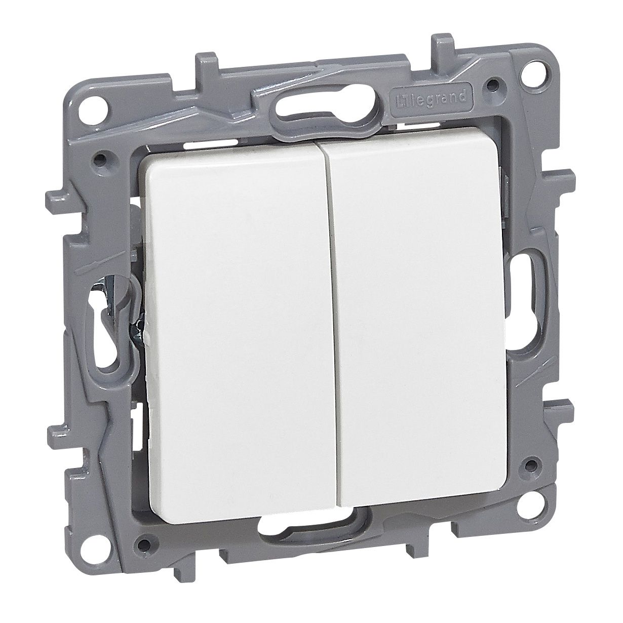 Legrand Niloé váltókapcsoló 10 AX + nyomó 6 A - 250 V±, fehér