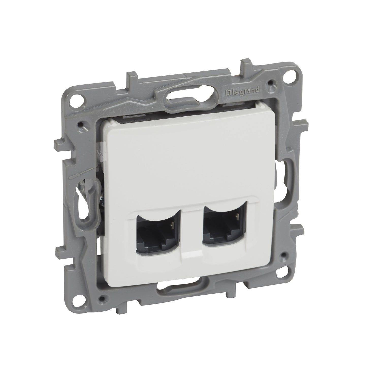Legrand Niloé 2xRJ45 Cat.6 FTP körmös aljzat, fehér