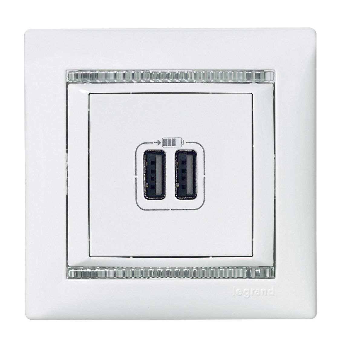 Legrand Valena 2xUSB töltő aljzat, 1500 mA, fehér