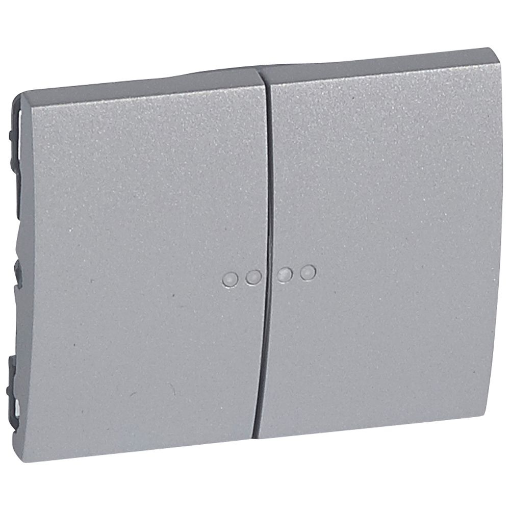 Legrand Galea Life kettős billentyű 2 fényjelzős,alumínium