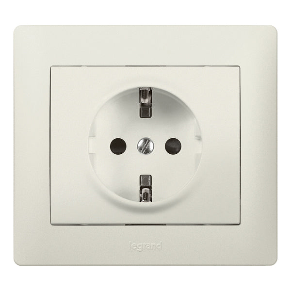 Legrand Galea Life Legrand 2p+F aljzat, rugós, gyöngyház