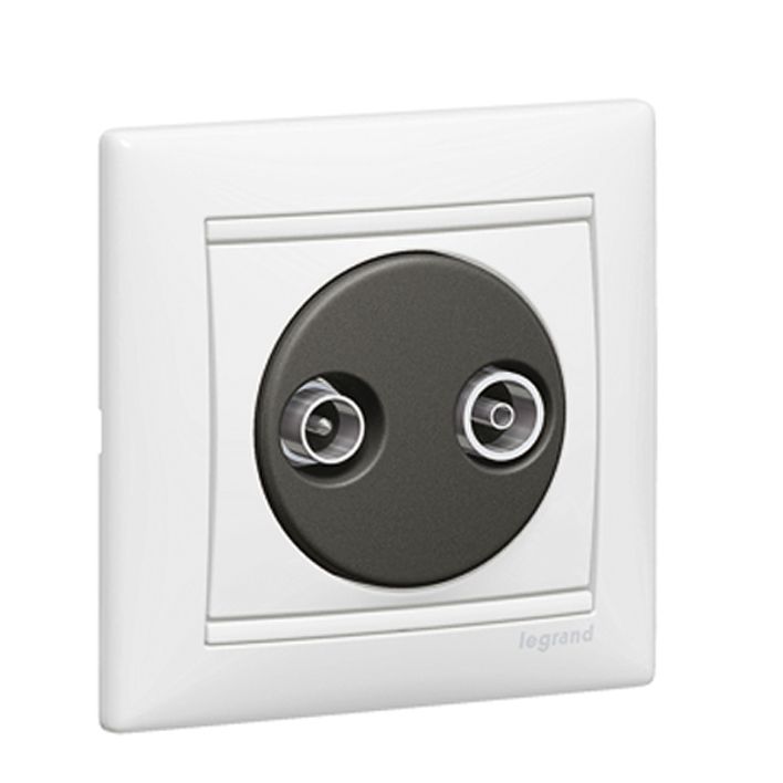 Legrand Valena TV-RD antenna-csatlakozóaljzat végzáró, 1,5dB fehér