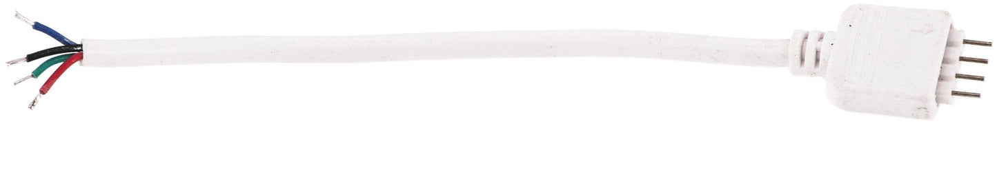 LED Szalag 12V RGB 4PIN Csatlakozó Kábel Fehér Apa