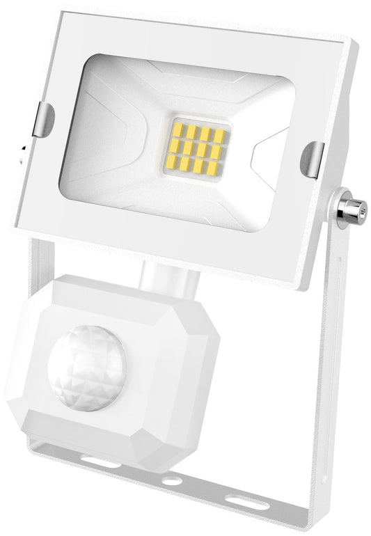 Avide LED Reflektor Slim SMD 10W NW 4000K Mozgásérzékelős PIR Fehér