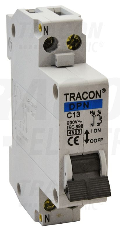Traycon C60N kismegszakító - 4,5 kA 13A, 4,5kA C 1P+N