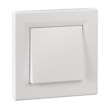 Schneider Asfora Keresztkapcsoló - IP44, kerettel, fehér