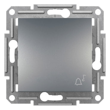 Schneider Asfora Egypólusú nyomó, csengőjel, rugós bekötés, acél