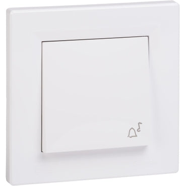 Schneider Asfora Egypólusú nyomó, csengő - IP44, kerettel, fehér EPH0800221