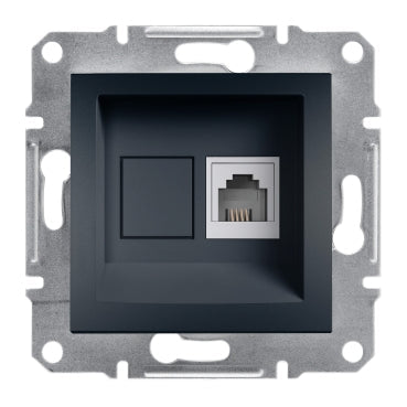 Schneider Asfora 1xRJ11 telefon aljzat, antracit