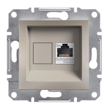 Schneider Asfora 1xRJ45 Cat5e UTP aljzat, bronz