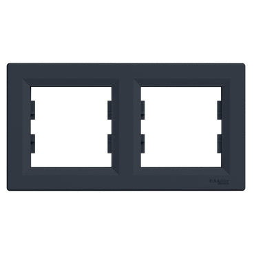 Schneider Asfora Kettes keret, vízszintes, antracit