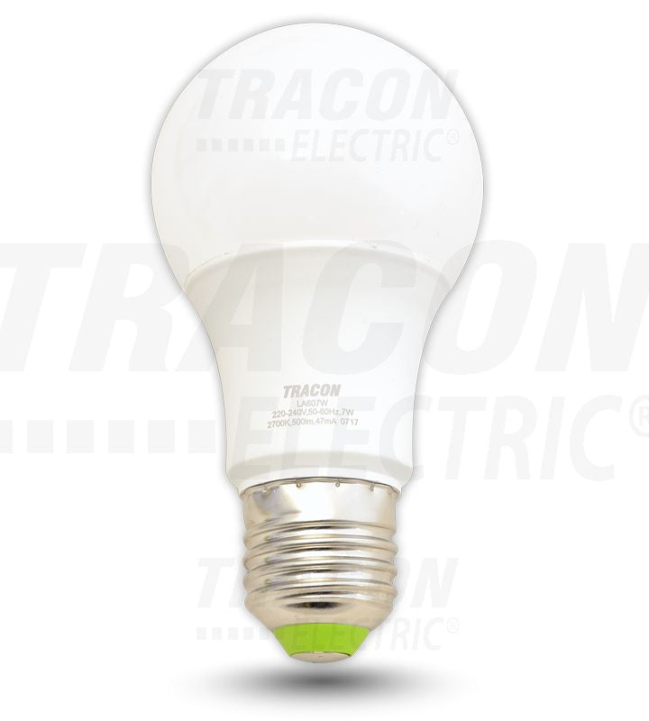 Normál alakú LED fényforrás 230 V 7W 2700K E27 600lm A60 EEI=F