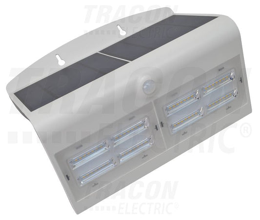 Napelemes Tracon LED reflektor mozgásér.Fehér  6,8 W, 4000 K, 800 lm, IP65, 3,7 V, 4 Ah