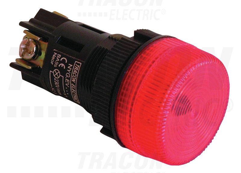 Jelzőlámpa müa: 0,4A/250V AC, d=22mm, IP44 NYGEV163ZT