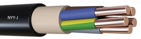 Réz Földkábel Fekete NYY-J,EYY-J 5x6 E-YY-J 0,6/1kV (Árváltozás jogát fenttartjuk,aktuális árért érdeklődjön)