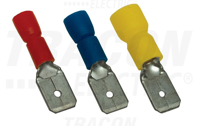 Szigetelt rátolható csatlakozó csap 4,8×0,8mm, 1,5mm2