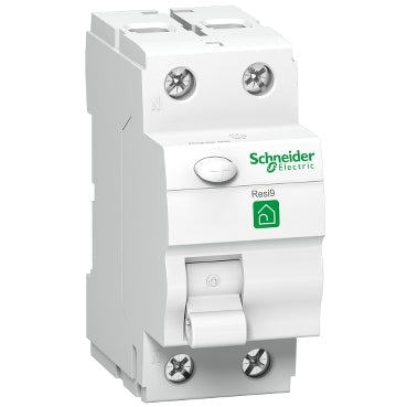 Schneider RESI9 áram-védőkapcsoló, AC osztály, 2P, 40A, 30mA R9R11240 Fi-relé