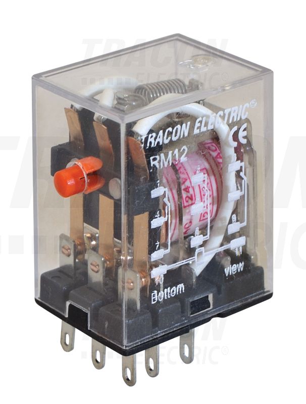 Miniatür relé 12V AC / 3×CO, (3A, 230V AC / 28V DC)