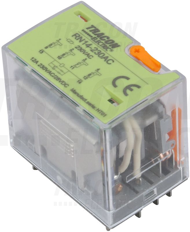 Miniatür teljesítményrelé 24V DC / 4×CO (12A, 230V AC / 28V DC)