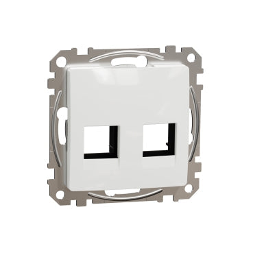 Schneider ÚJ SEDNA 2xRJ45 adapter, AMP, AMP-Tyco, MOLEX betétekhez, fehér